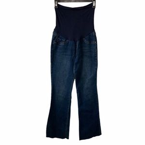 Indigo Blue mid wash flare maternity jeans medium
